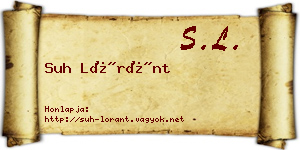 Suh Lóránt névjegykártya